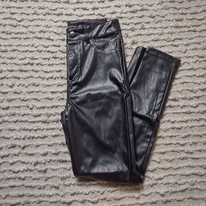 Faux leather pants
